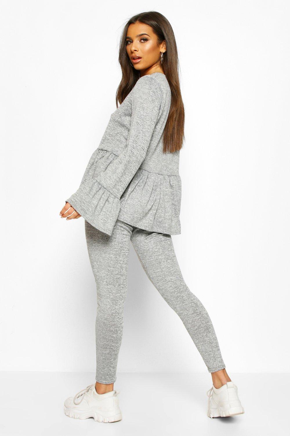 Peplum Loungewear Set boohoo